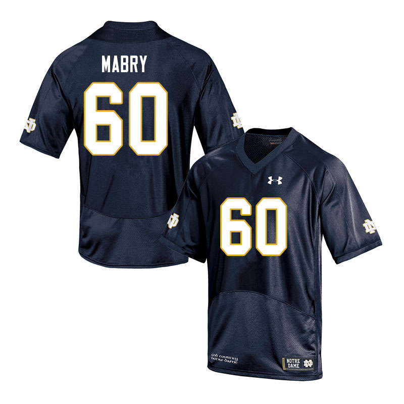 Men #60 Cole Mabry Notre Dame Fighting Irish College Football Jerseys Sale-Navy